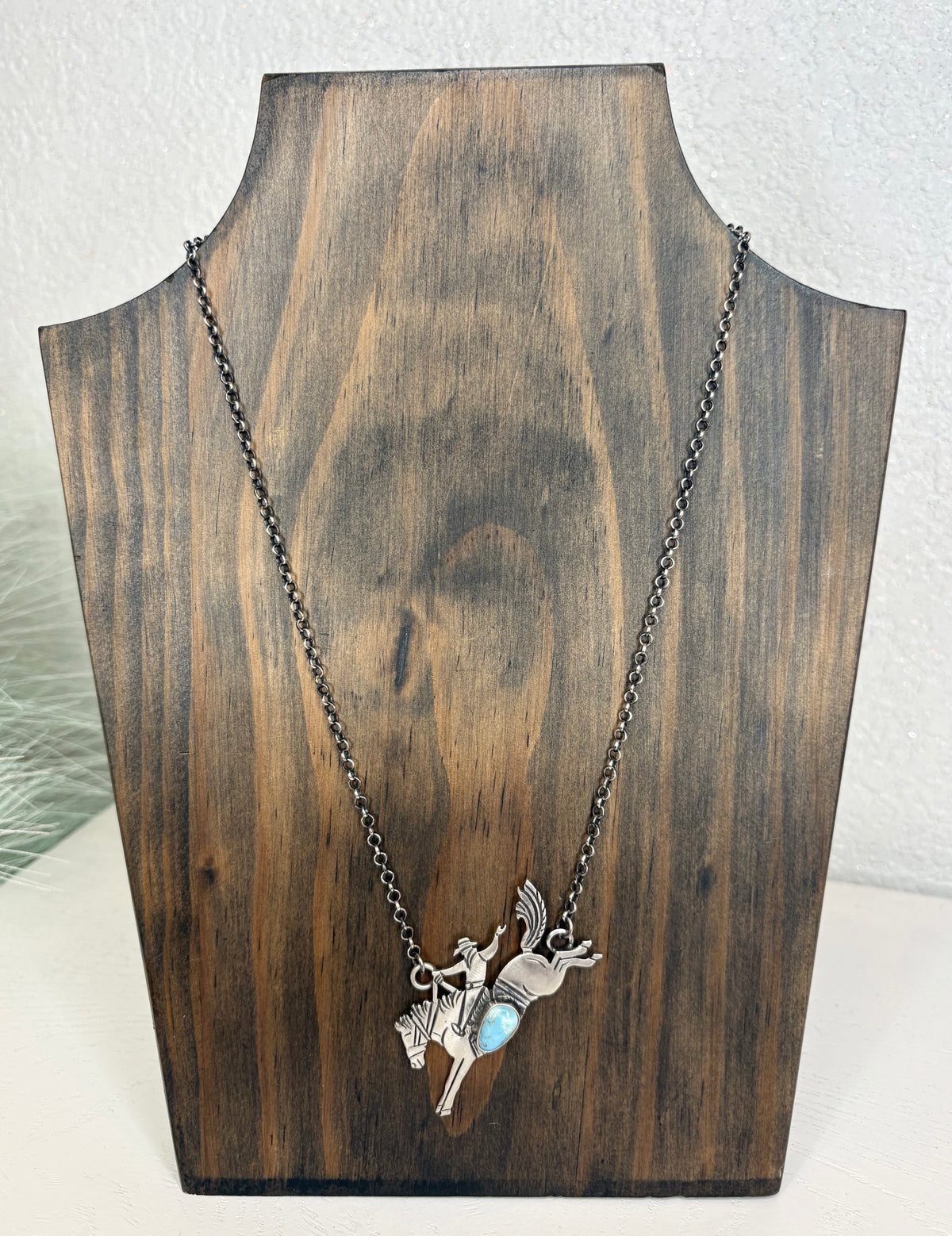 Wild Horse Boutique Genuine Horse Necklace with Stone