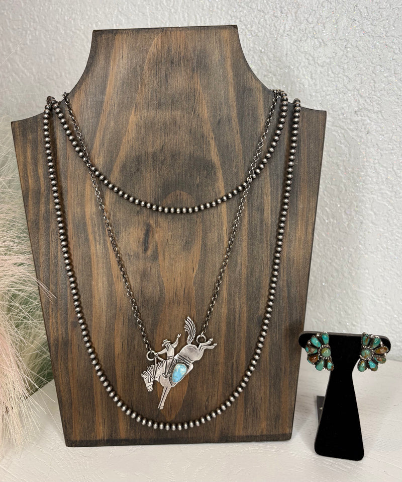 Wild Horse Boutique Genuine Horse Necklace with Stone