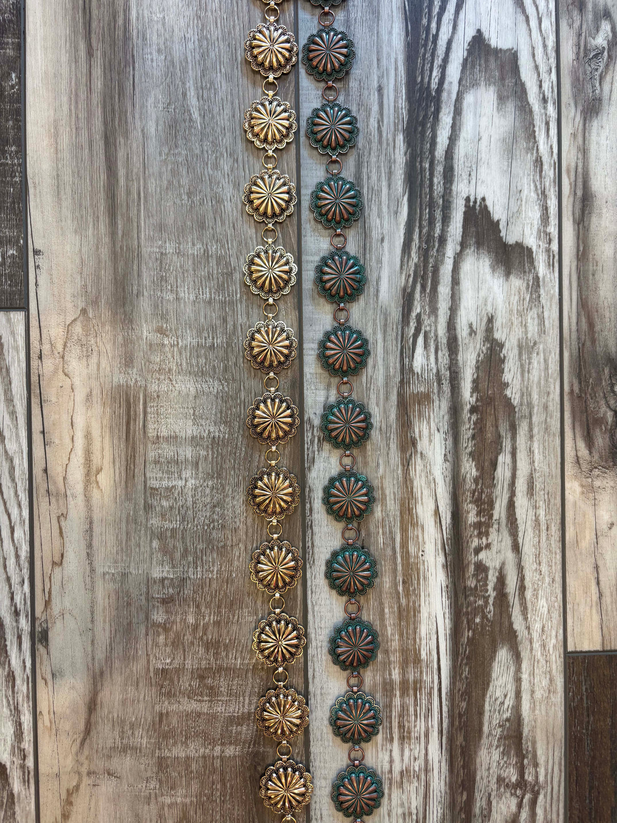 Wild Horse Boutique Gold or Bronze Turquoise Concho Belt