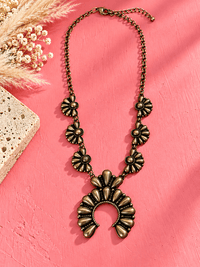 Wild Horse Boutique Gold Squash Blossom Necklace – Copper, Gold or Silver Tone
