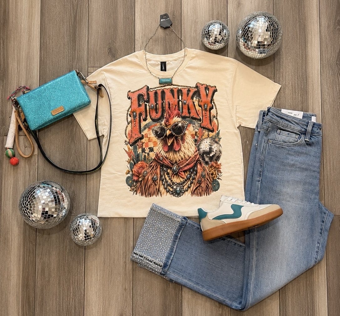 Wild Horse Boutique Graphic tshirt Funky Chicken T-Shirt