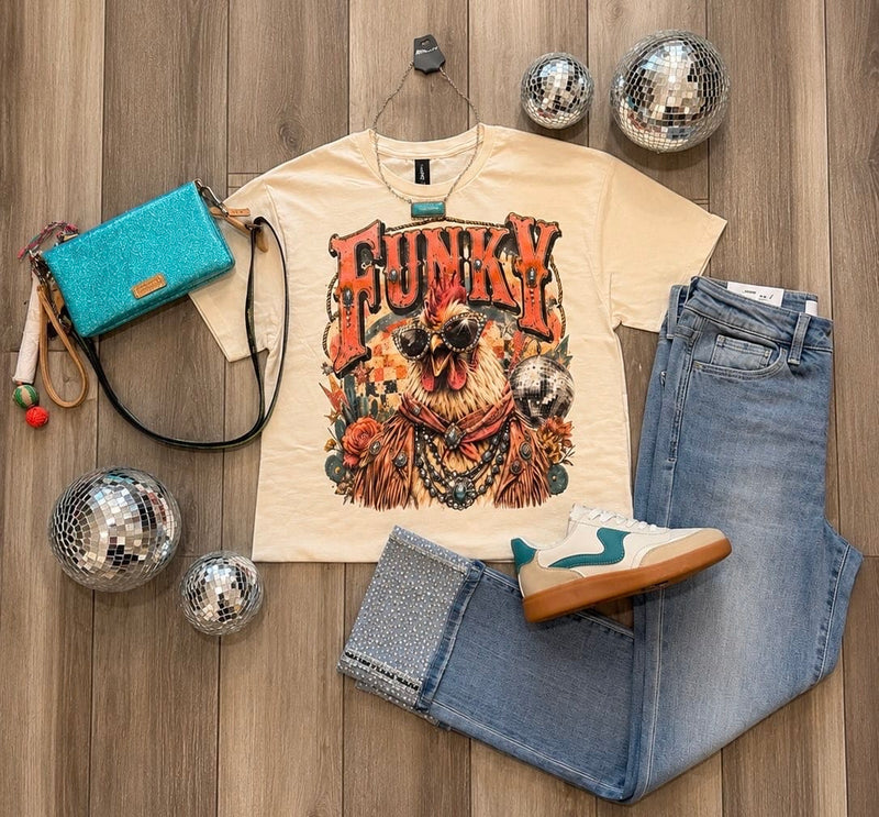 Wild Horse Boutique Graphic tshirt Funky Chicken T-Shirt