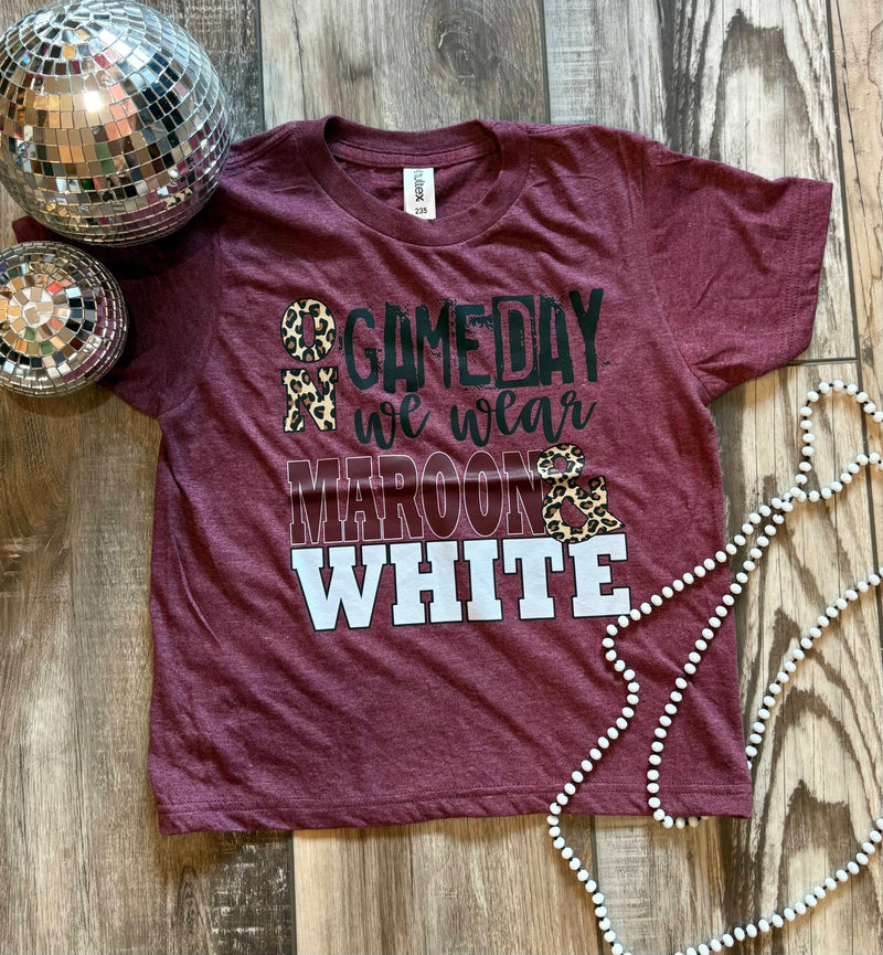 Wild Horse Boutique Graphic tshirt Maroon Gameday T-Shirt