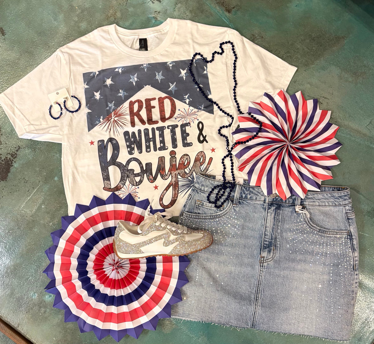 Wild Horse Boutique Graphic tshirt Red White and Bougie Tee