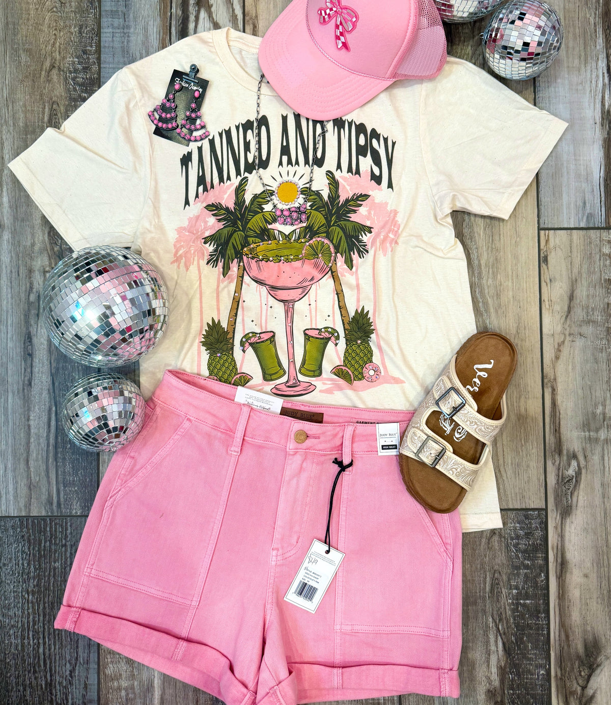 Wild Horse Boutique Graphic tshirt Tanned and Tipsy Tee