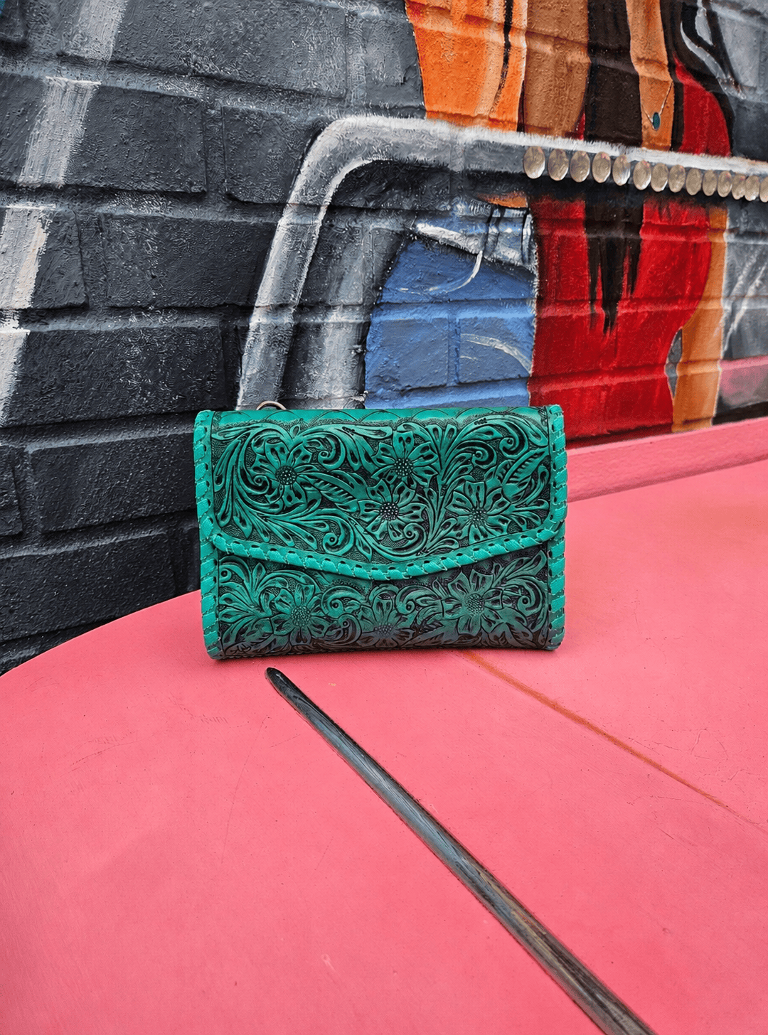 Wild Horse Boutique Handbags Mini Tooled Leather Hardy Purse