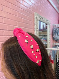Wild Horse Boutique Hot Pink Golf Sports Icon Headband