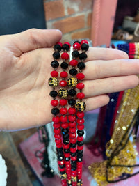 Wild Horse Boutique Jewelry Black red and leopard Beaded Necklaces
