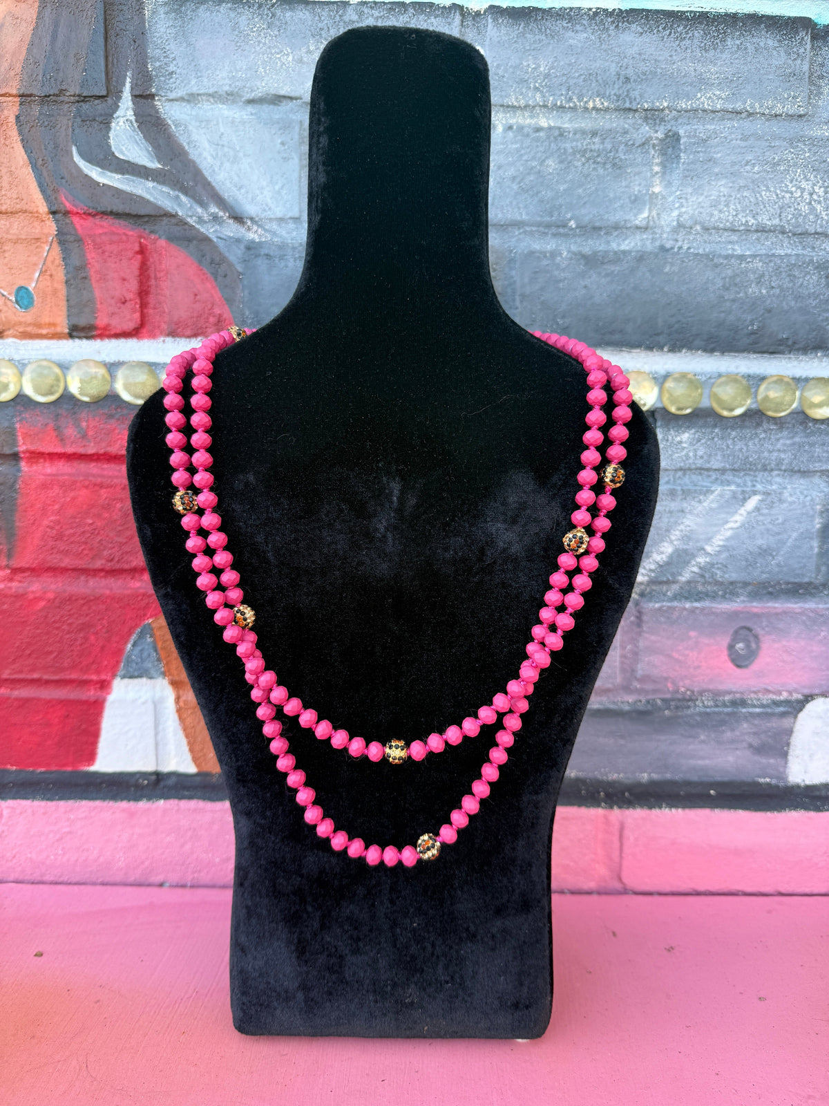 Wild Horse Boutique Jewelry Corral and leopard Beaded Necklaces