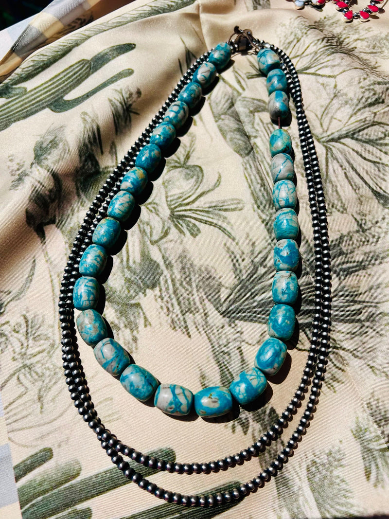 Wild Horse Boutique Jewelry Genuine Turquoise Marble Necklace