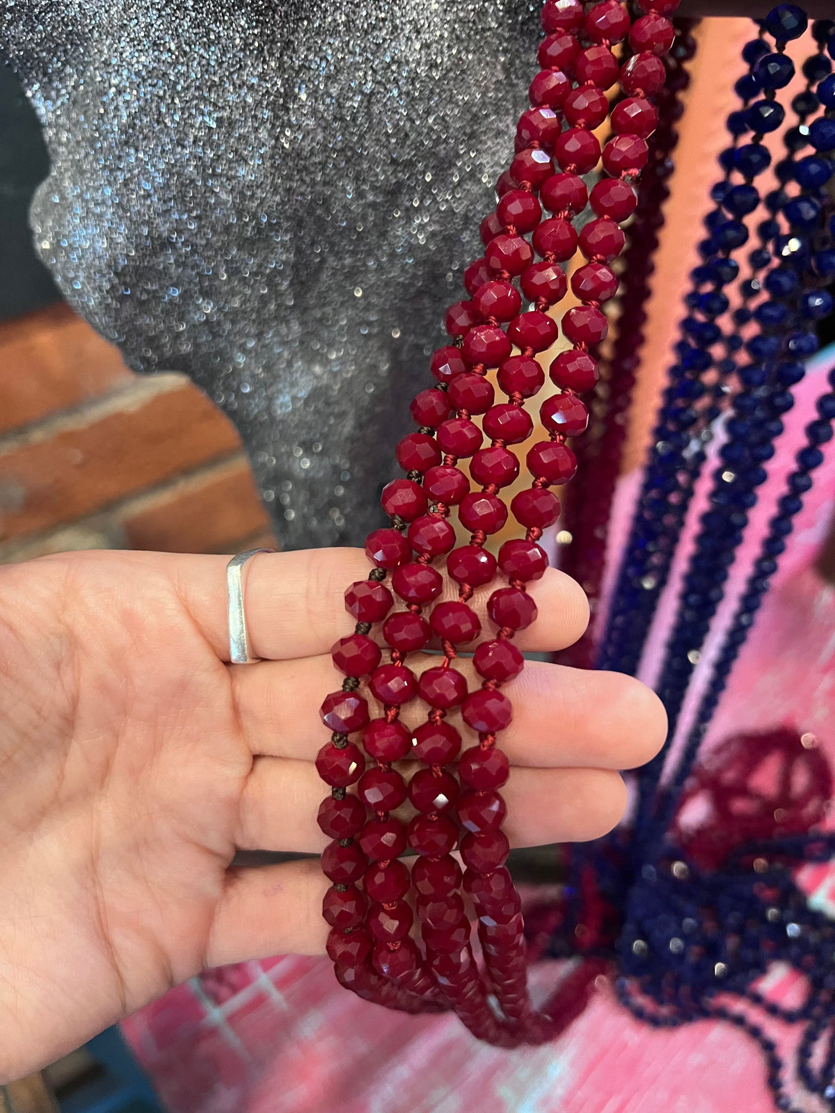 Wild Horse Boutique Jewelry Maroon Beaded Necklaces