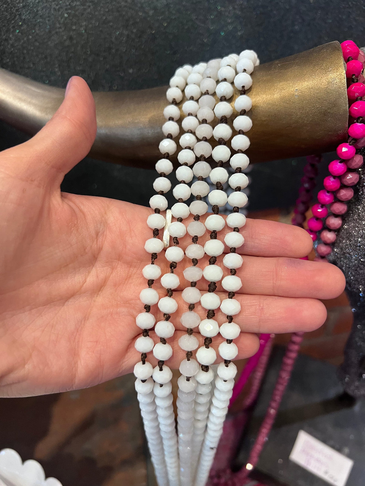 Wild Horse Boutique Jewelry white Beaded Necklaces