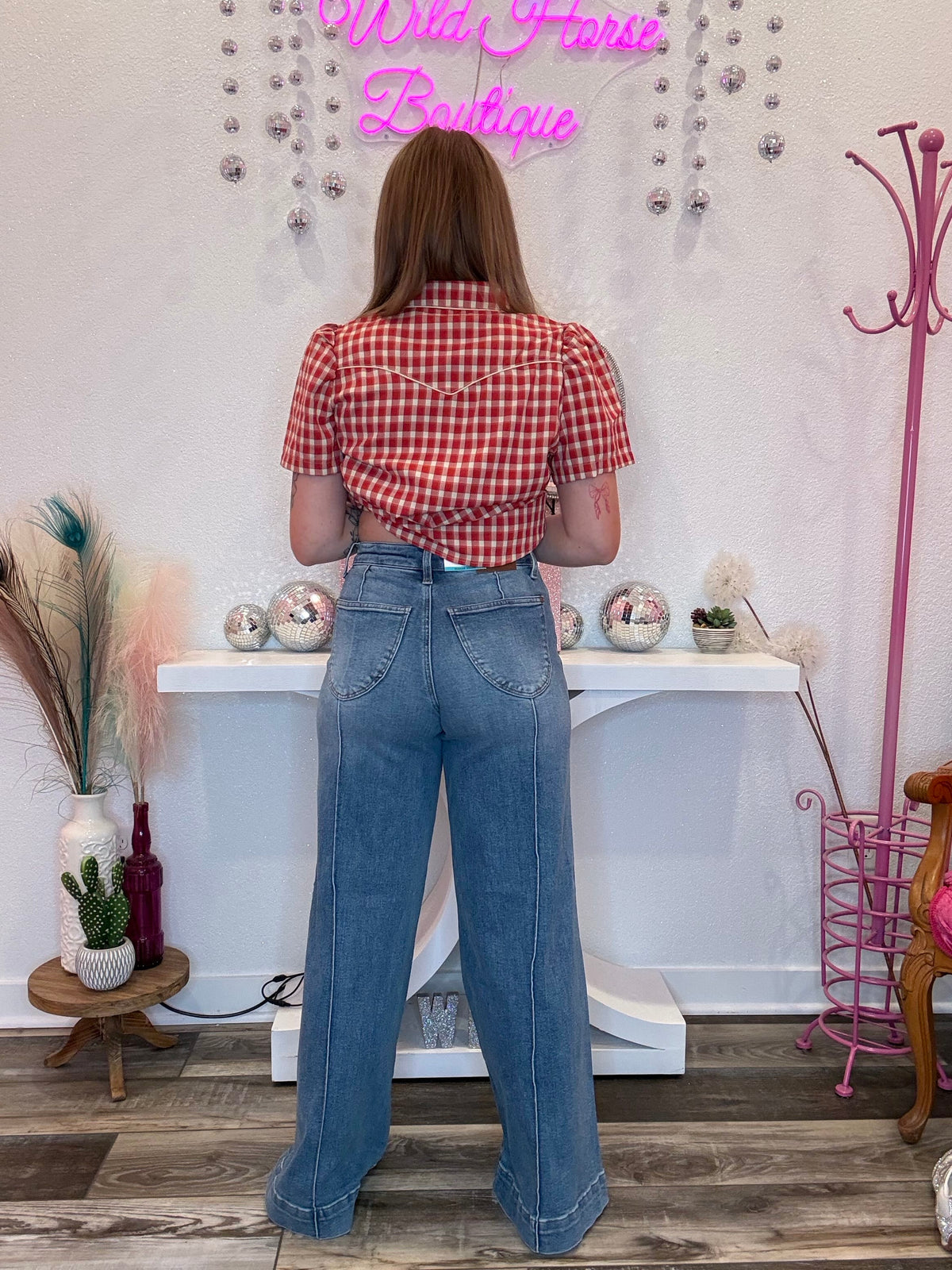 Wild Horse Boutique Judy Blue Wide Leg Liza Palazzo Jean