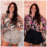 Wild Horse Boutique Khaki or Black Rhinestone Dress Shorts