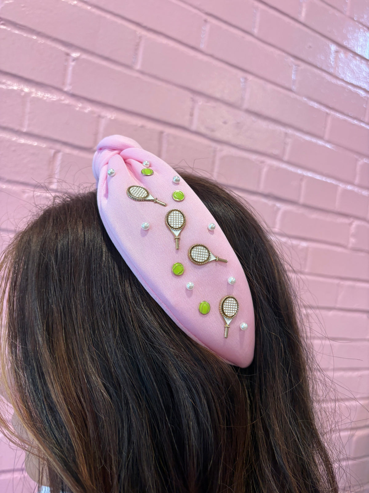 Wild Horse Boutique Light Pink Tennis Sports Icon Headband