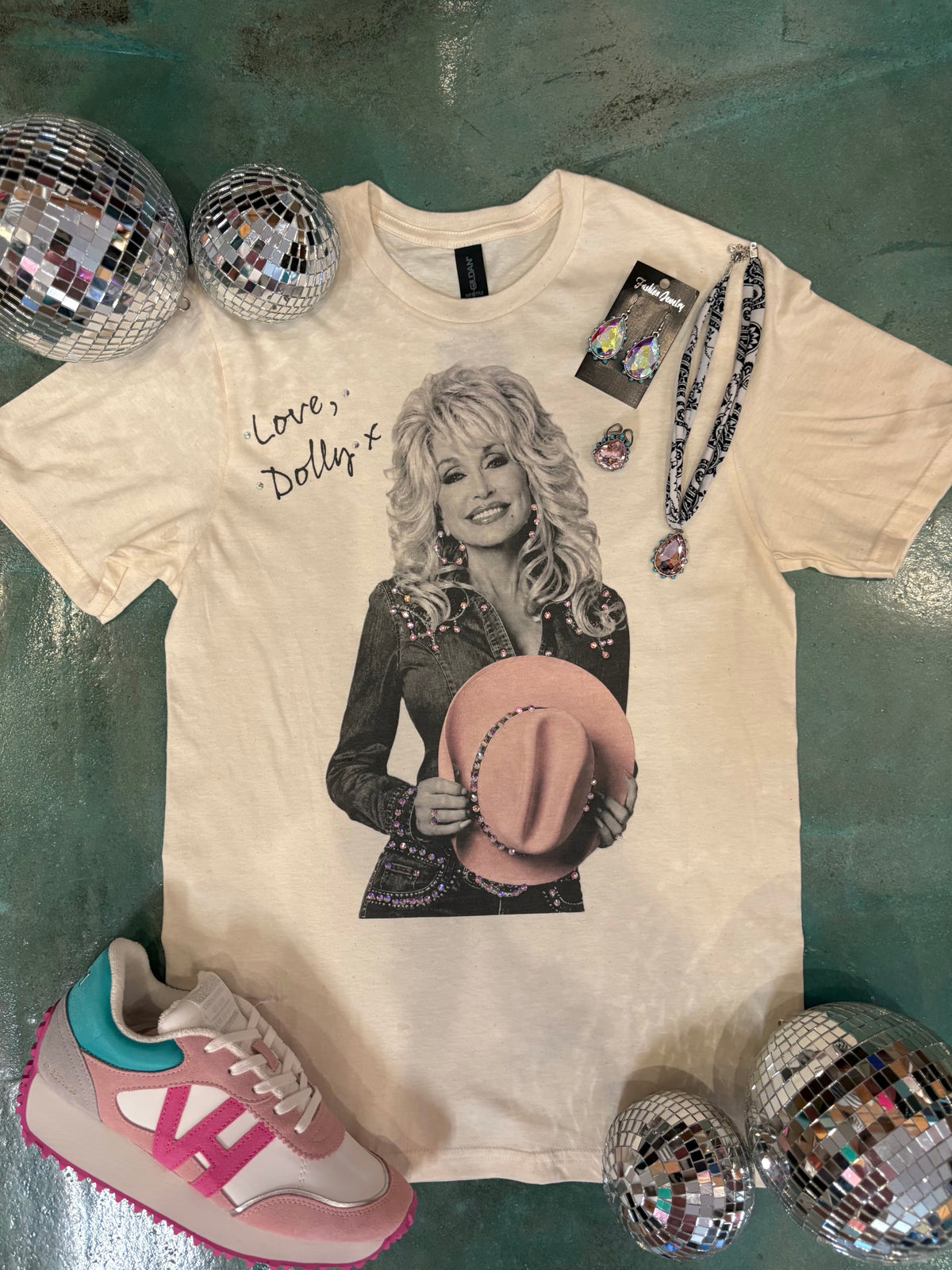 Wild Horse Boutique Love Dolly Rhinestone Tee