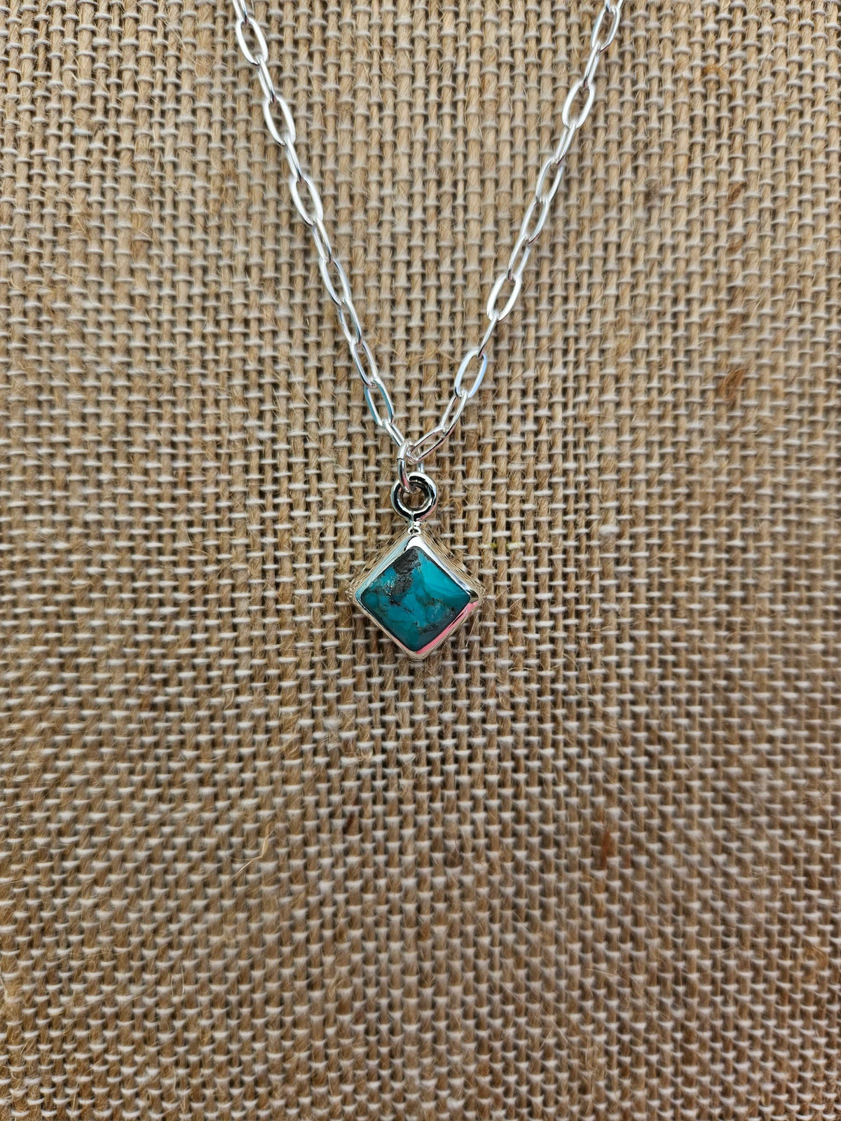 Wild Horse Boutique Necklace Turquoise Diamond Shaped Necklace