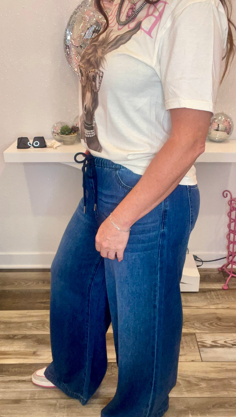 Wild Horse Boutique Pants Judy Blue Wide Leg Pants