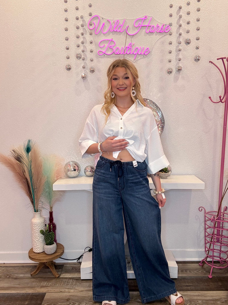 Wild Horse Boutique Pants Judy Blue Wide Leg Pants