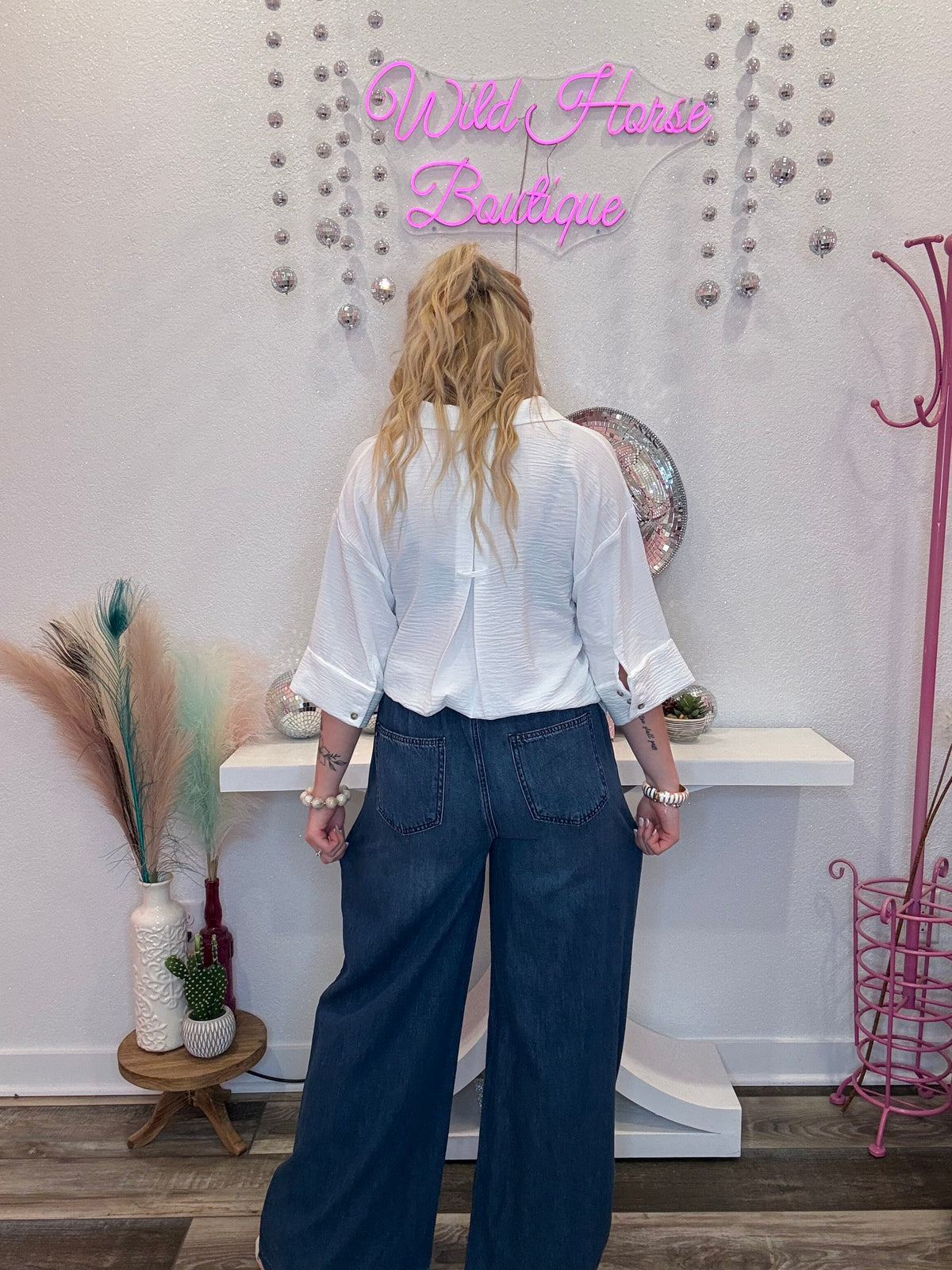 Wild Horse Boutique Pants Judy Blue Wide Leg Pants
