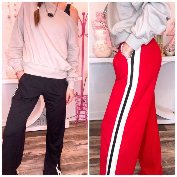 Wild Horse Boutique Pants Striped Track Pants