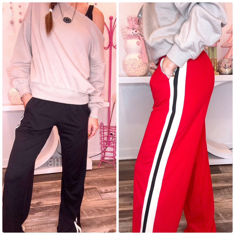 Wild Horse Boutique Pants Striped Track Pants