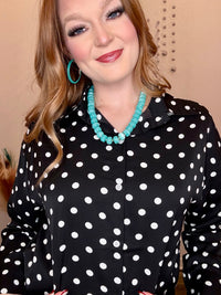 Wild Horse Boutique Polka Dot Button Down Blouse
