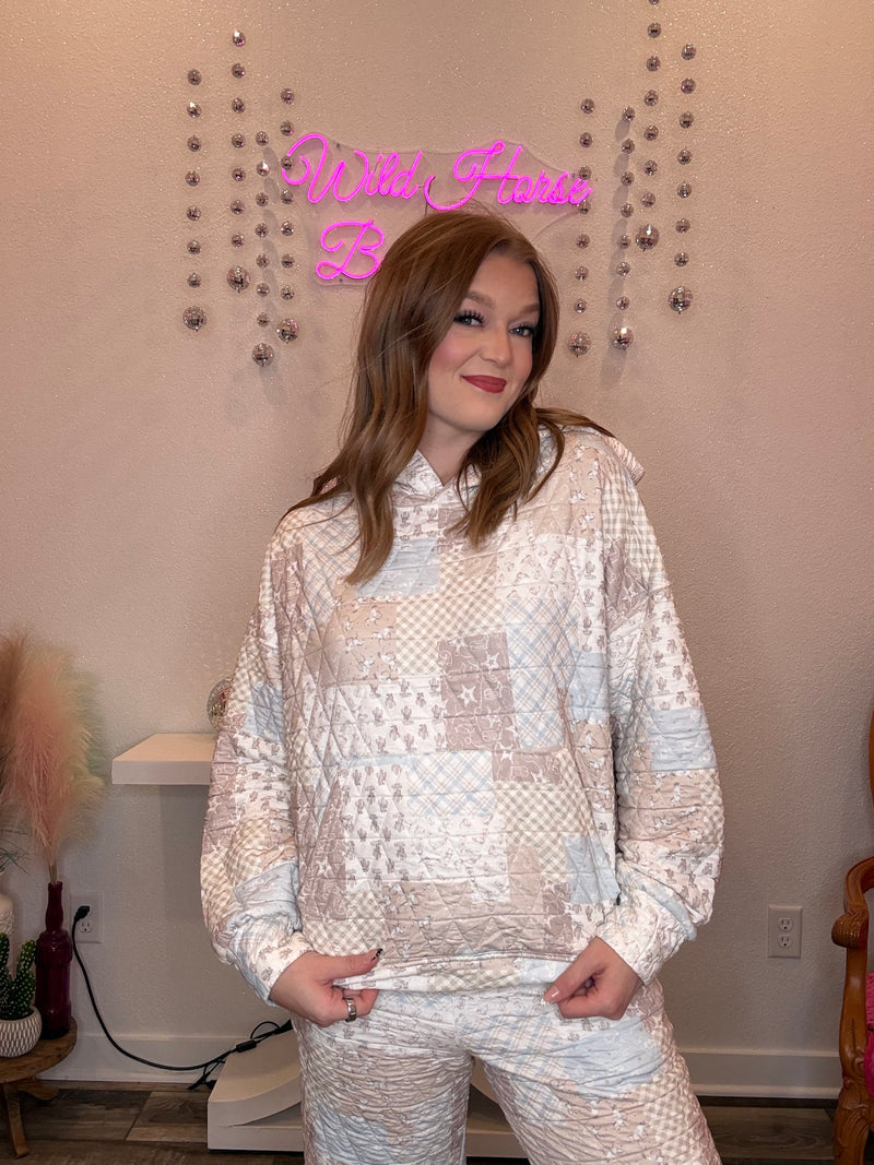 Wild Horse Boutique Quilted Western Hoodie & Pant Set