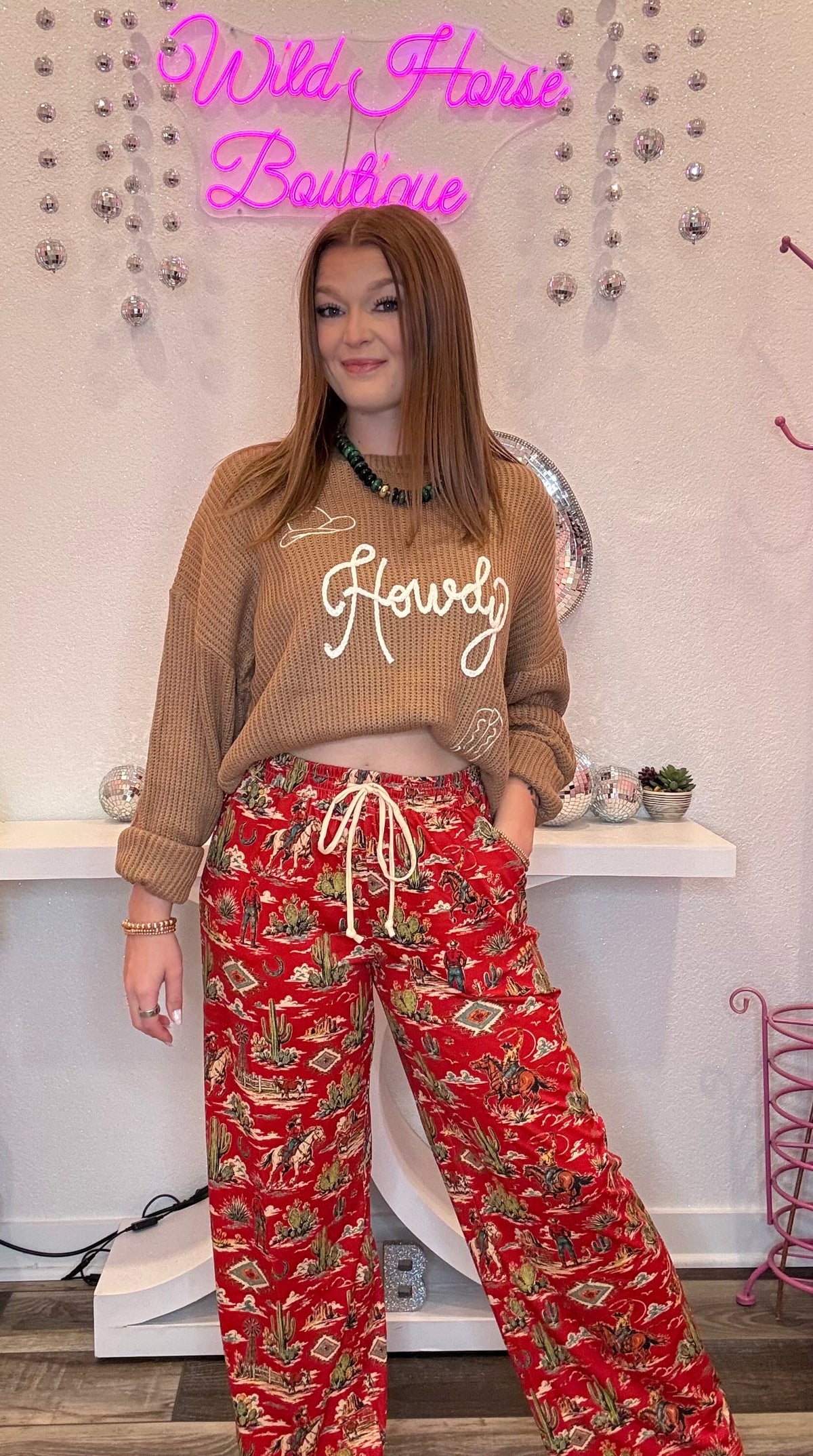 Wild Horse Boutique Red Cowboy Pants
