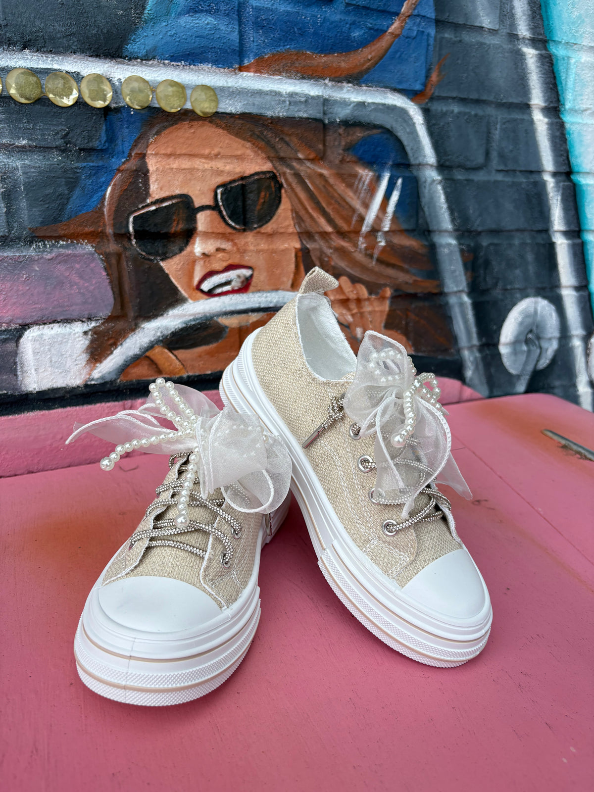 Wild Horse Boutique Rhinestone and Pearl sneaker
