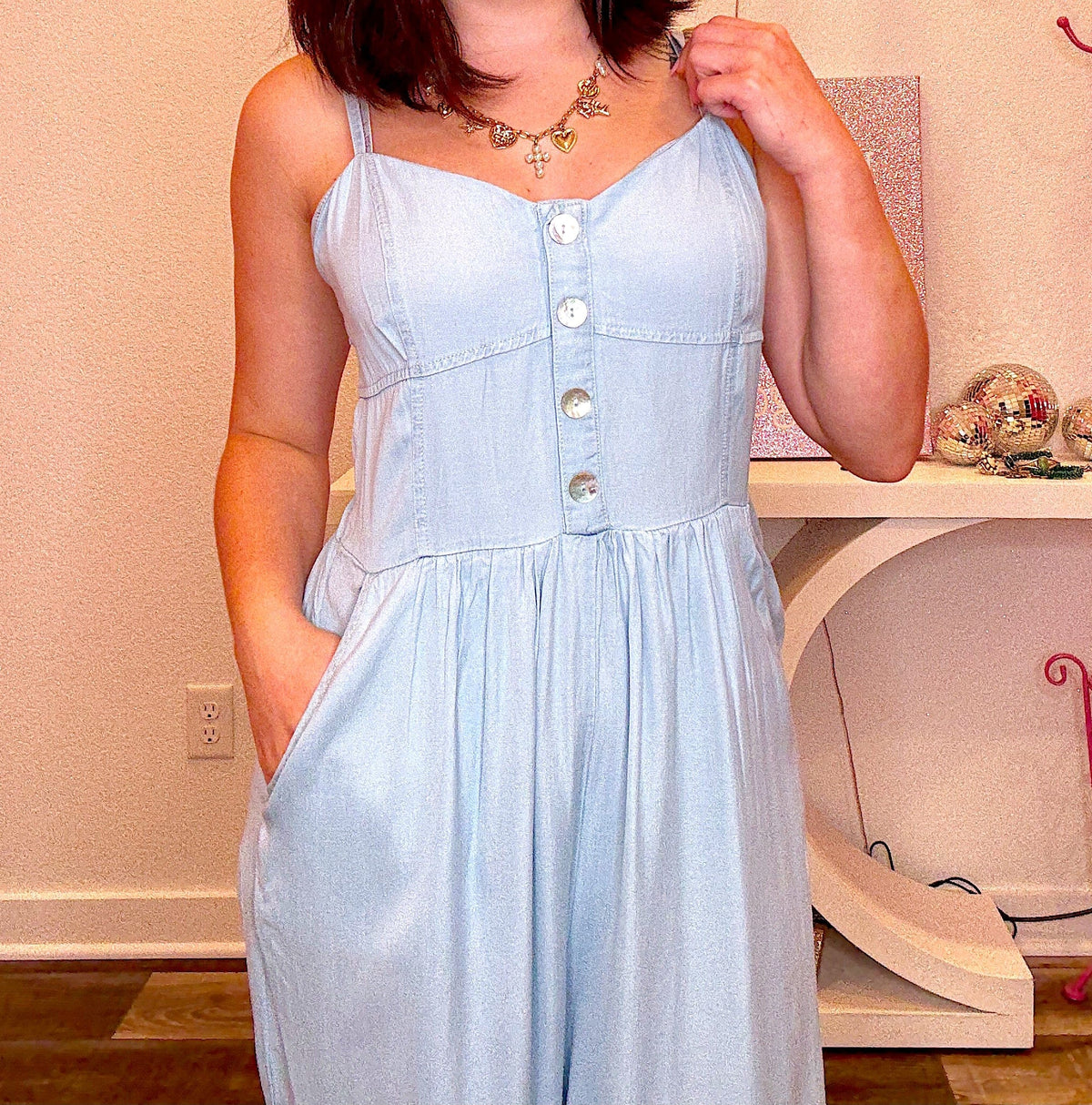 Wild Horse Boutique Romper Denim Romper