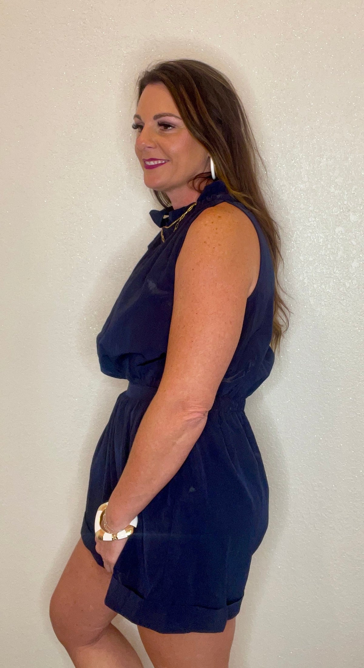 Wild Horse Boutique Romper Navy Blue Romper