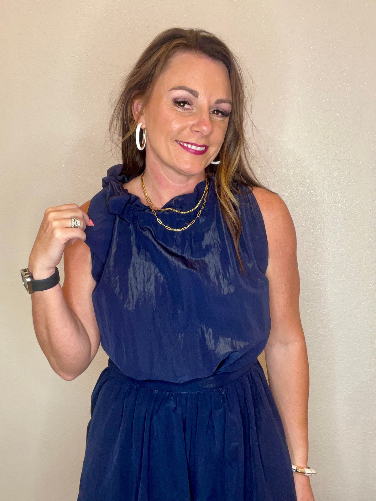 Wild Horse Boutique Romper Navy Blue Romper