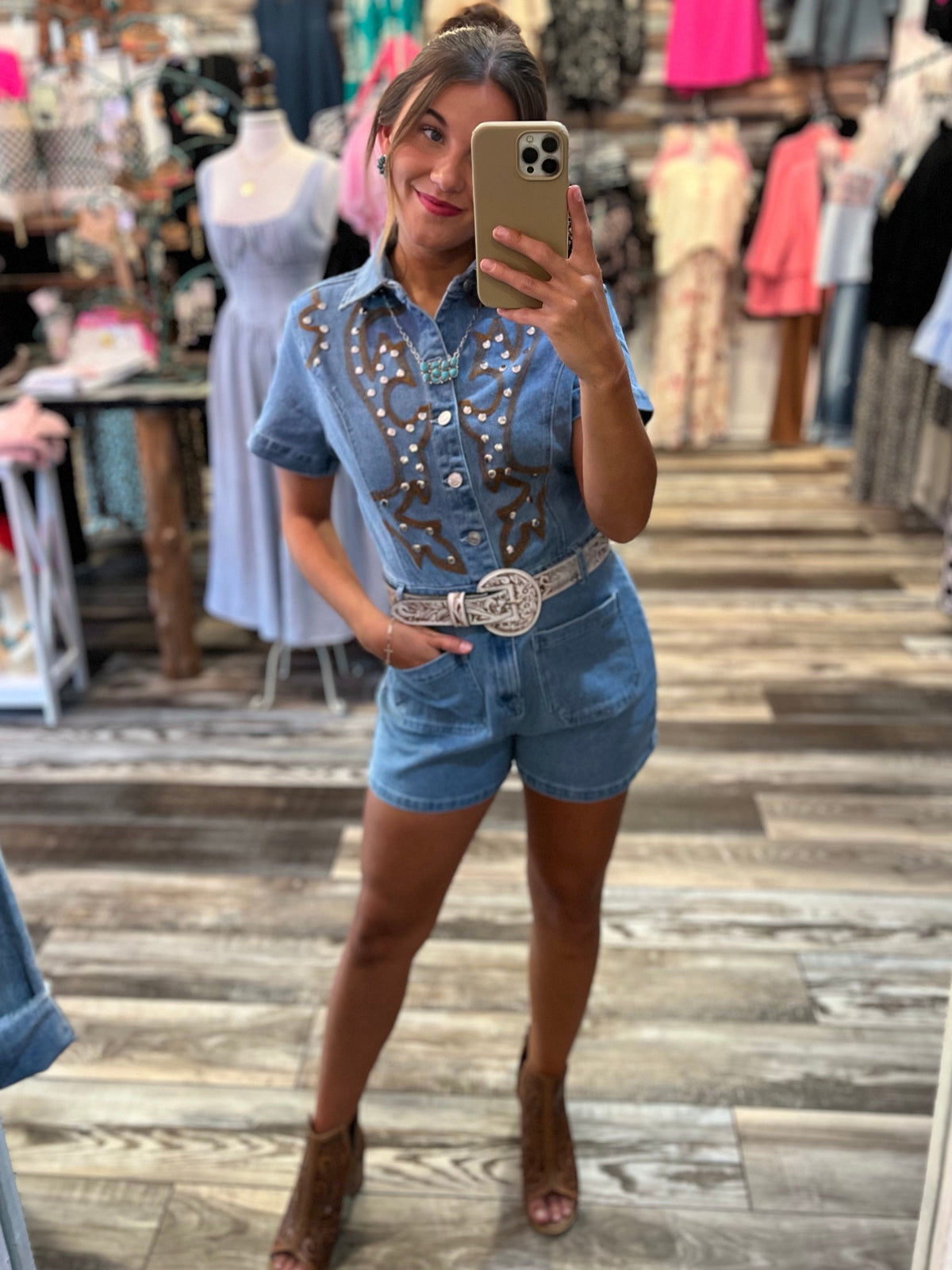 Wild Horse Boutique Romper The Gone Country Romper