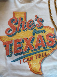 Wild Horse Boutique She’s From Texas Rhinestone Tee