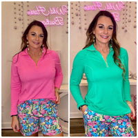 Wild Horse Boutique Shirts & Tops Long Sleeve Half Zip