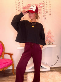 Wild Horse Boutique Shirts & Tops Long Sleeve Open Back Top