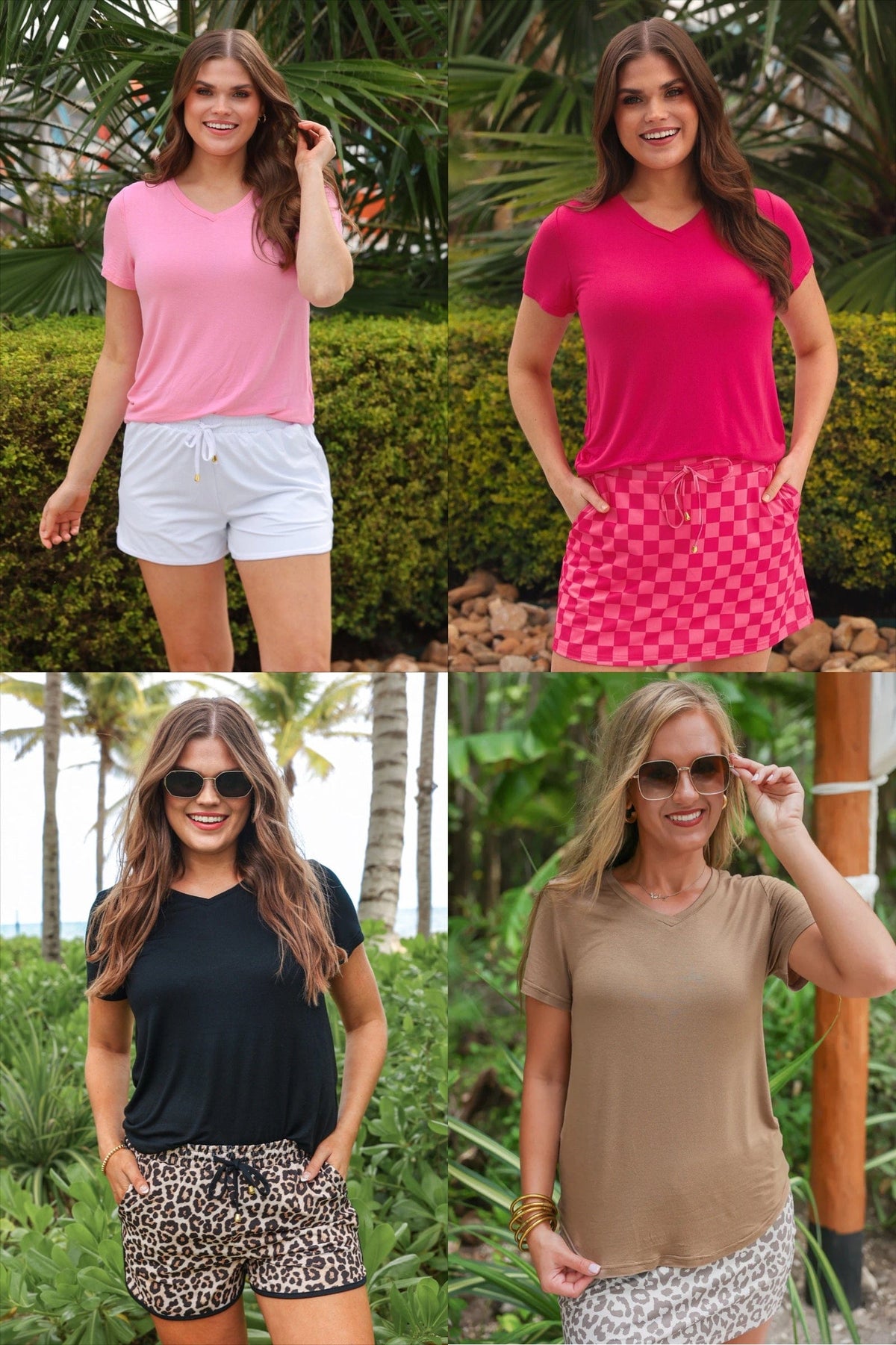 Wild Horse Boutique Shirts & Tops Multi Color V Neck T-shirts