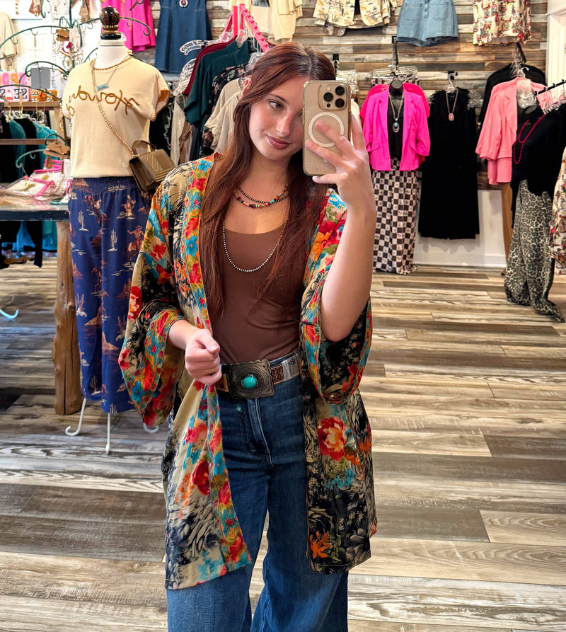 Wild Horse Boutique Shirts & Tops One size fits most Floral  Kimono