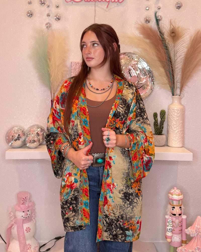 Wild Horse Boutique Shirts & Tops One size fits most Floral  Kimono