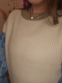 Wild Horse Boutique Shirts & Tops Patchwork Denim Sweater