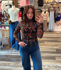 Wild Horse Boutique Shirts & Tops Sheer Yeehaw Longsleeve