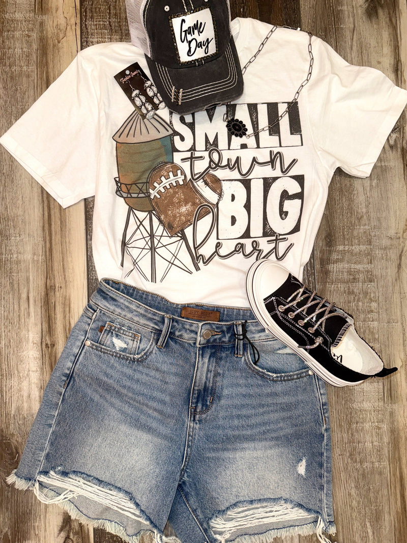 Wild Horse Boutique Shirts & Tops Small Town Big Heart Tee