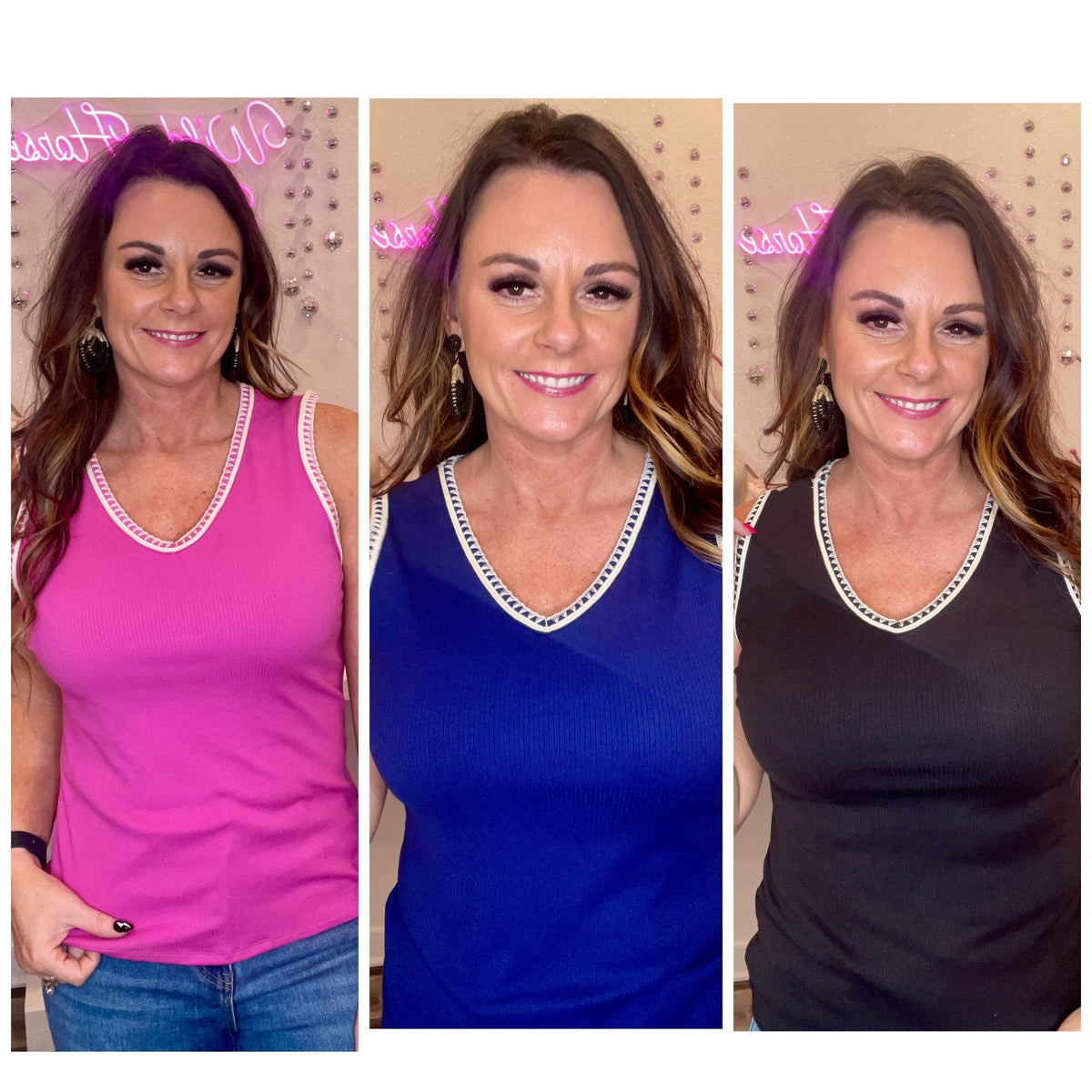 Wild Horse Boutique Shirts & Tops Stitched Tank