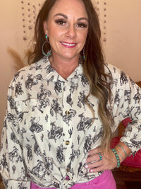 Wild Horse Boutique Shirts & Tops The Rowdy Button Down