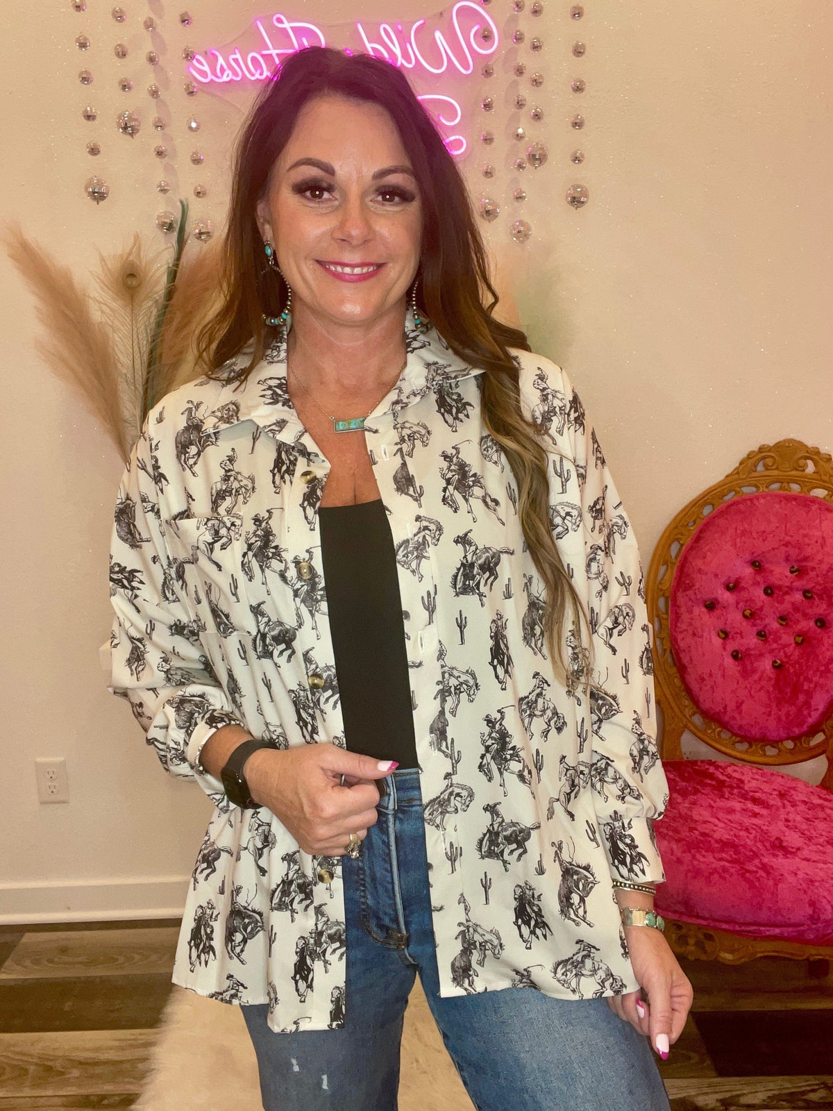 Wild Horse Boutique Shirts & Tops The Rowdy Button Down