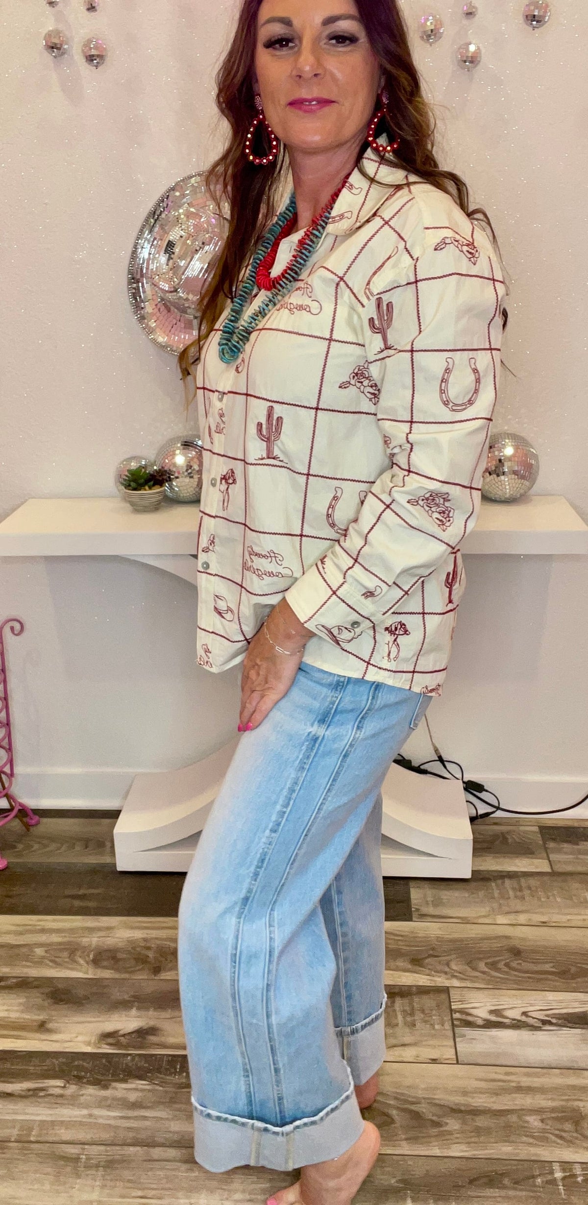 Wild Horse Boutique Shirts & Tops Western Square Button Down