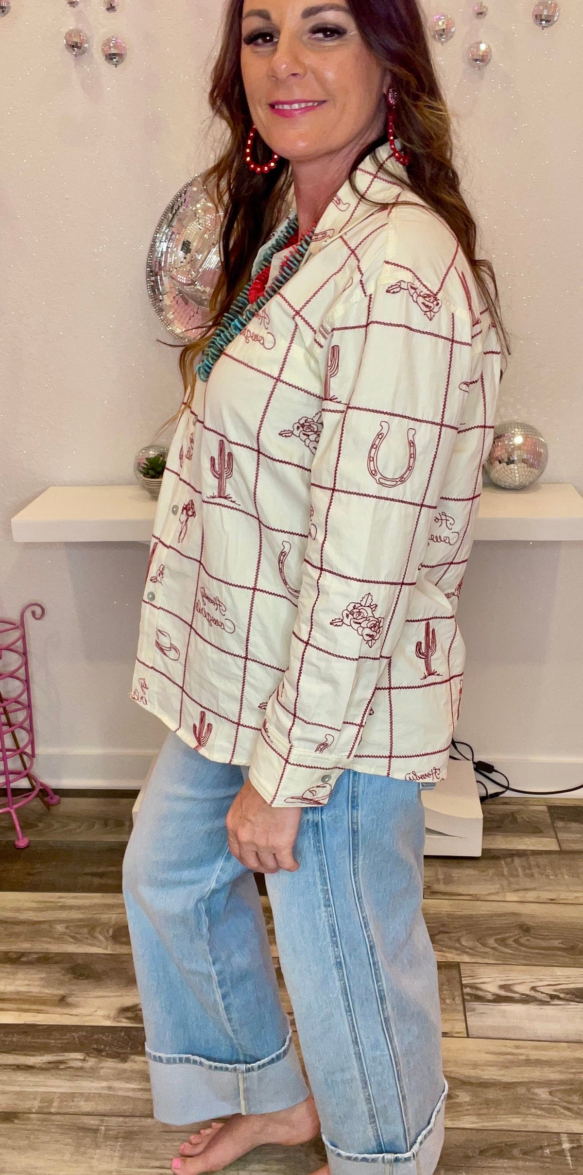 Wild Horse Boutique Shirts & Tops Western Square Button Down