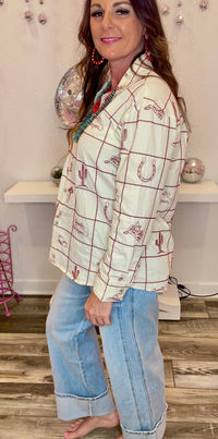 Wild Horse Boutique Shirts & Tops Western Square Button Down