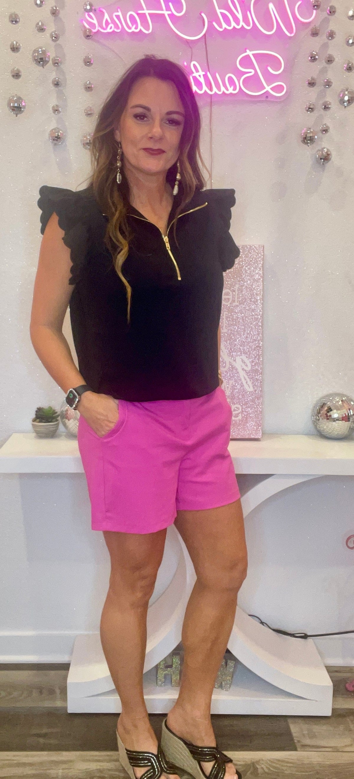 Wild Horse Boutique Shorts Hot Pink Dress Shorts